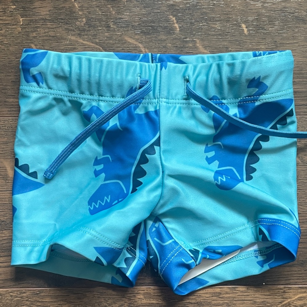 H&M Turquoise Dinosaur Swim Shorts Trunks